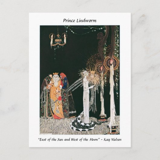 セルペントプリンス結婚のアールヌーボーファンタジー ポストカード (正面)