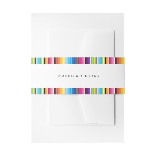 セルペ春ストライプ結婚ズ 招待状ベリーバンド (正面例)