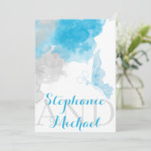 セルリアンバタフライ結婚式招待状 招待状 (スタンド正面)