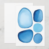 セルリアンブルーエッセンス抽象芸術 招待状 (正面/裏面)