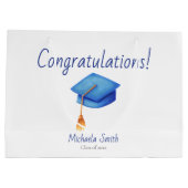 セルリアンブルーキャップ卒業 ラージペーパーバッグ (裏面)