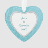 セルリアンブルーブロケージキープサケ写真テンプレート オーナメント (裏面)