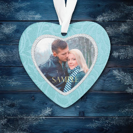 セルリアンブルーブロケージキープサケ写真テンプレート オーナメント