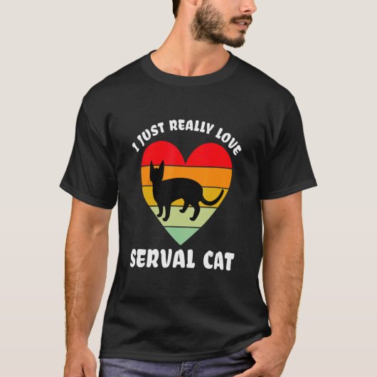 セルヴァル猫の愛猫 Tシャツ (正面)
