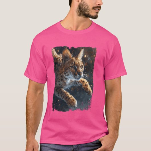セルヴァル猫銀河系ベンガル猫宇宙猫 Tシャツ (正面)