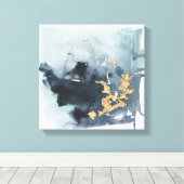 セルーリアンと金ゴールド キャンバスプリント (インサイチュ (ウッドフロア))