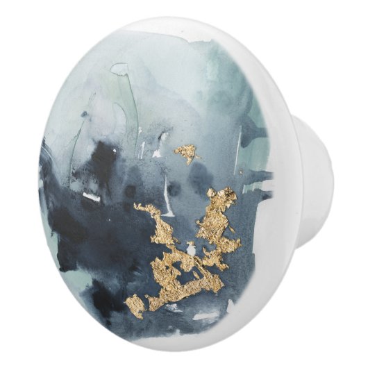 セルーリアンと金ゴールド セラミックノブ (右)