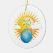 セル塔地球 セラミックオーナメント (左)