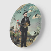 セル画の風景 1890,アンリ・ルソー ラージ壁時計 (傾斜)