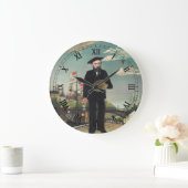 セル画の風景 1890,アンリ・ルソー ラージ壁時計 (ホーム)