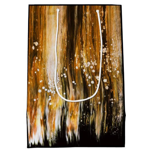 セル絵を描の流し込み抽象芸術アート ミディアムペーパーバッグ (裏面)