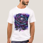 セルestial銀河バラ渦巻星雲カスタム製品 tシャツ (正面)