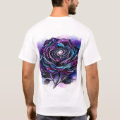 セルestial銀河バラ渦巻星雲カスタム製品 tシャツ (裏面)