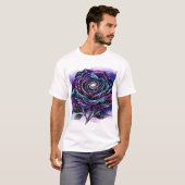 セルestial銀河バラ渦巻星雲カスタム製品 tシャツ (正面フル)