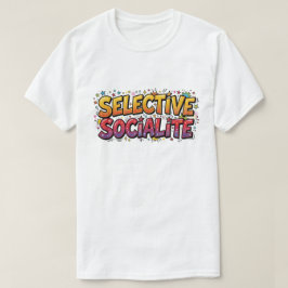 セレクティブ・ソーシャライト Tシャツ 冗談めいた内向的コミック