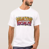 セレクティブ・ソーシャライト Tシャツ 冗談めいた内向的コミック (正面)