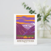 セレクトバレーペルートラベルアートヴィンテージ ポストカード (スタンド正面)