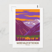 セレクトバレーペルートラベルアートヴィンテージ ポストカード (正面/裏面)