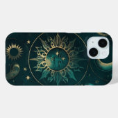 セレスチャルグリーン&ゴールド:エレガントな携帯ケース Case-Mate iPhoneケース (裏面 (横))