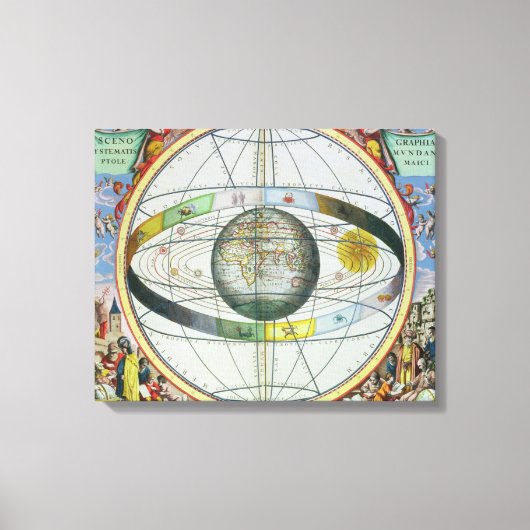 セレスティからのクリスチャン星座の地図 キャンバスプリント (正面)