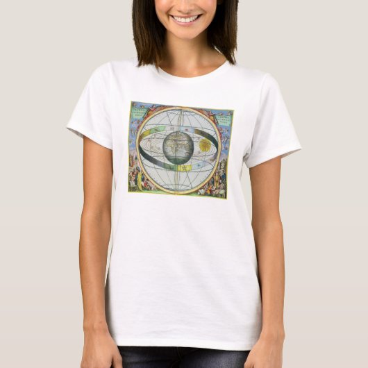 セレスティからのクリスチャン星座の地図 Tシャツ (正面)