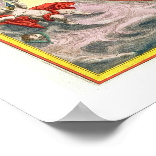 セレスティアからの南半球の地図 ポスター (角)