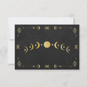 セレスティアルゴシック ブラック&ゴールド RSVP カード (裏面)