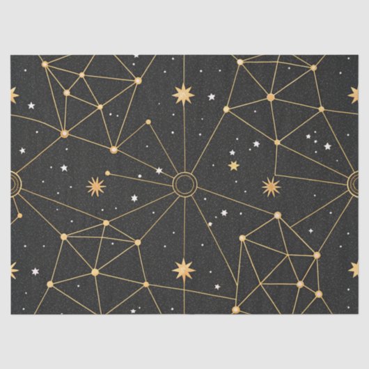 セレスティアル星座スター柄 (3) 薄葉紙 (正面)