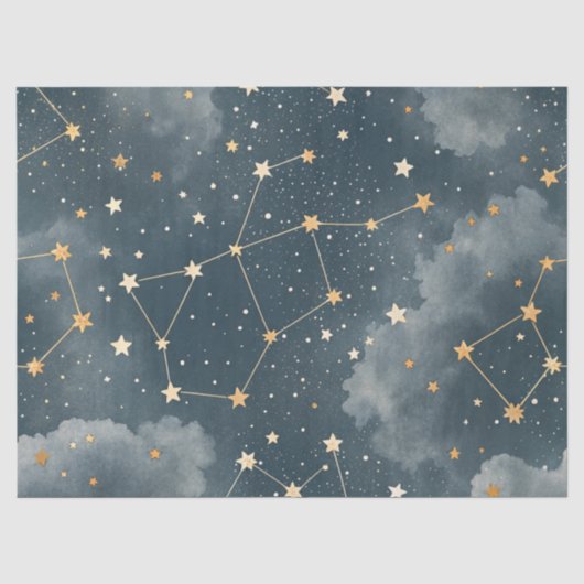 セレスティアル星座スター柄(4) 薄葉紙 (正面)