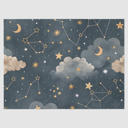 セレスティアル星座スター柄 (5) 薄葉紙 (正面)