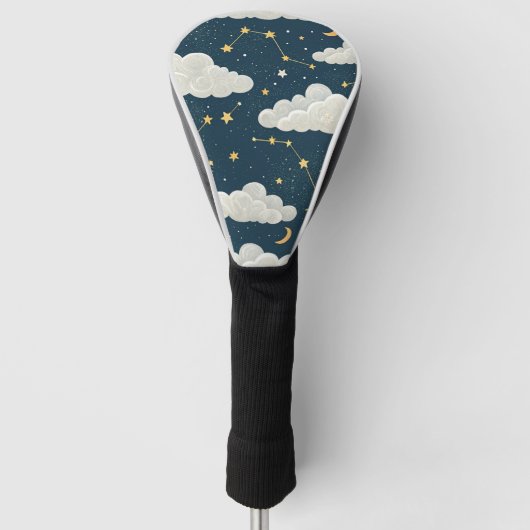 セレスティアル星座柄 (6) ゴルフヘッドカバー (正面)