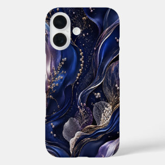 セレスティアル シルク ガーデン ラグジュアリー フォンケース | サファイア iPhone 16ケース