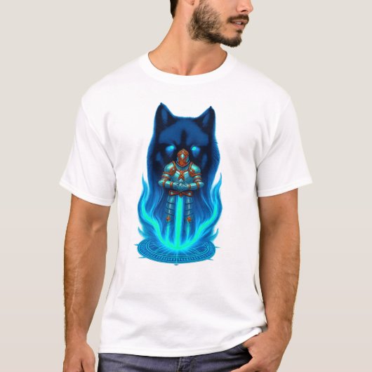 セレスティアル・ボタニカルアート 手描き風の月とオリーブ Tシャツ (正面)