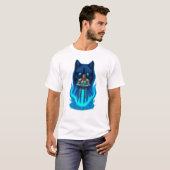 セレスティアル・ボタニカルアート 手描き風の月とオリーブ Tシャツ (正面フル)