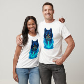 セレスティアル・ボタニカルアート 手描き風の月とオリーブ Tシャツ (ユニセックス)