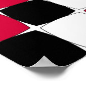 セレスティ・シェフィーによる黒、白、赤の魚眼… ポスター (角)