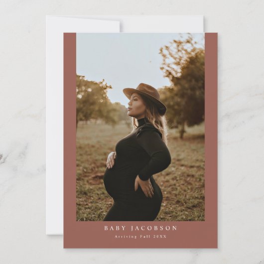 セレステボホテラコッタムーンアーチベイビーシャワー 招待状 (裏面)