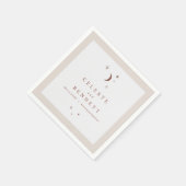 セレステボホームーン&スターズテラコッタ結婚ズ スタンダードカクテルナプキン (角)