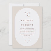 セレステボホームーン&スターズテラコッタ結婚ズ 招待状 (正面)