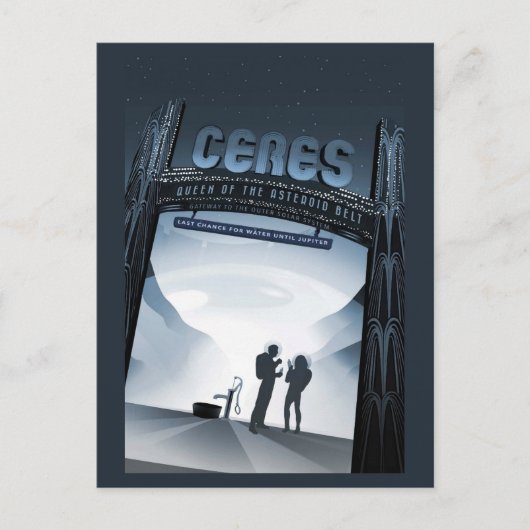 セレスドワーフプラネット宇宙Sci Fi ポストカード (正面)