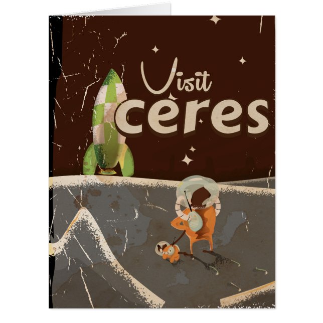 セレス準惑星ヴィンテージ旅行ポスター (正面)