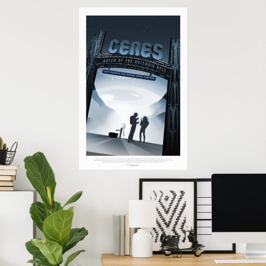 セレス矮星の休日の広告宇宙観光 ポスター (ホームオフィス)