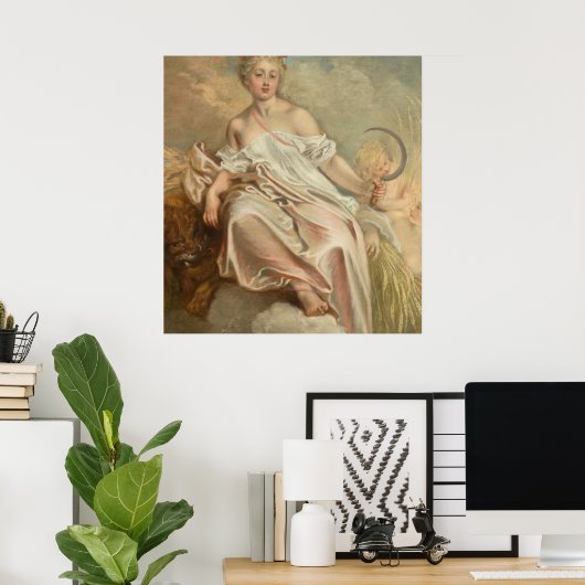 セレス（夏） – アントワーヌワトーファインアート ポスター (ホームオフィス)