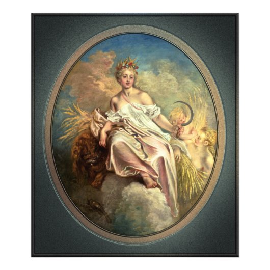 セレス（夏）by Antoine Watteau フォトプリント (正面)