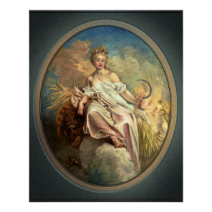 セレス(夏)by Antoine Watteau ポスター