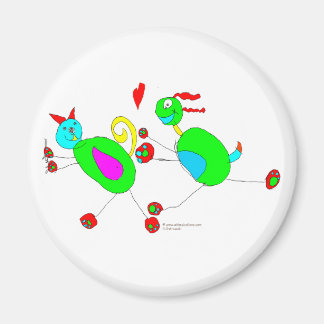 セレナの猫と犬の追跡 マグネット
