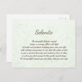 セレナイトクリスタルヒーリングデザインはがき ポストカード (正面/裏面)