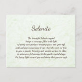 セレナイトクリスタルヒーリングデザインはがき ポストカード (正面)