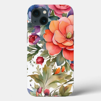 セレナウォーターカラーフローラルPD iPhone 13ケース