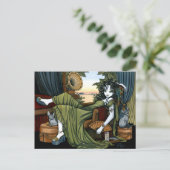 セレナエクセティックサンセットキャットフェアリーハガキ ポストカード (スタンド正面)